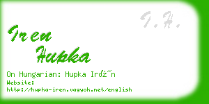 iren hupka business card